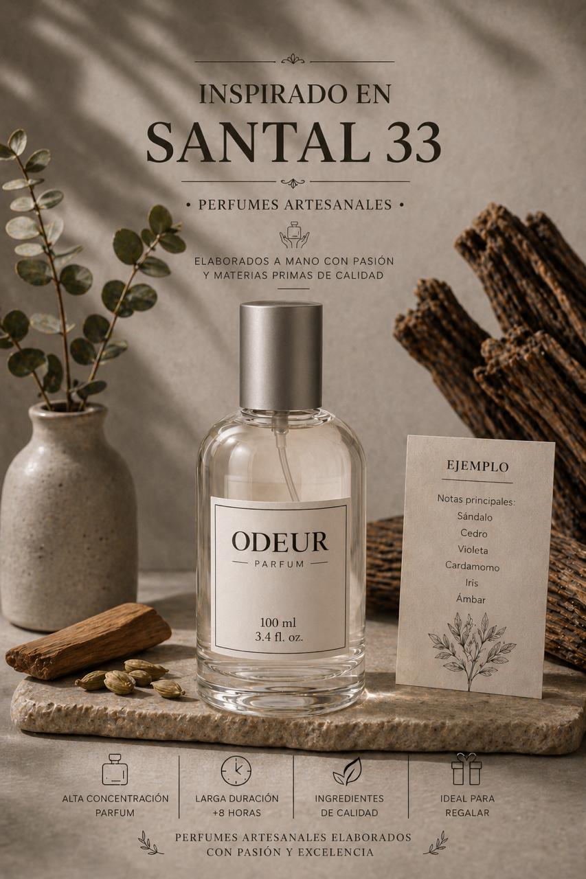 COD2021   INSPIRADO EN  LE LABO SANTAL 33  /  LA 33
